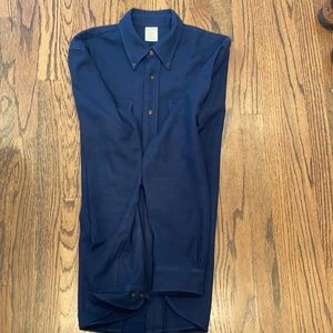 Brooks Brothers  navy blue button down/ wool